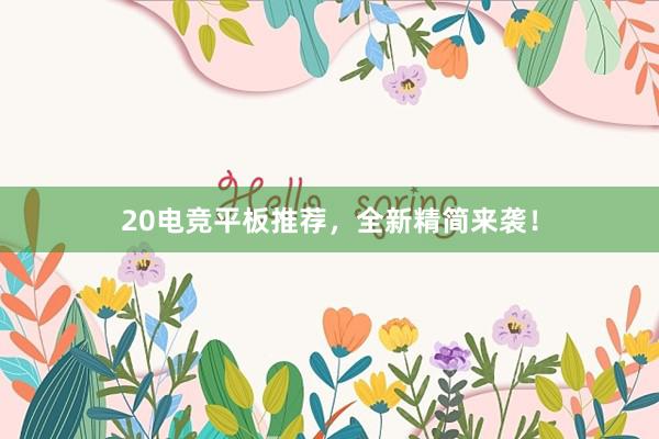 20电竞平板推荐，全新精简来袭！