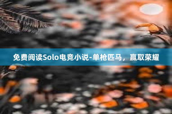 免费阅读Solo电竞小说-单枪匹马，赢取荣耀