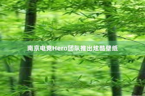 南京电竞Hero团队推出炫酷壁纸